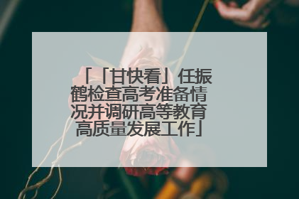 「甘快看」任振鹤检查高考准备情况并调研高等教育高质量发展工作