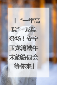 “一举高粽” 龙粽登场！安宁玉龙湾端午宋韵游园会等你来