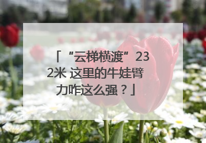 “云梯横渡”232米 这里的牛娃臂力咋这么强？