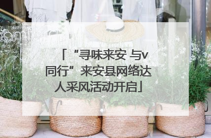 “寻味来安 与v同行”来安县网络达人采风活动开启