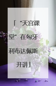 “天宫课堂”在匈牙利布达佩斯开讲