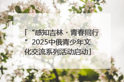 “感知吉林・青春同行”2025中俄青少年文化交流系列活动启动