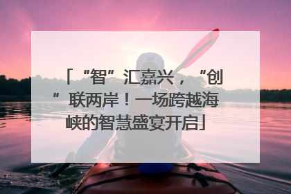 “智”汇嘉兴，“创”联两岸！一场跨越海峡的智慧盛宴开启