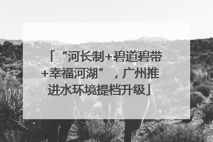 “河长制+碧道碧带+幸福河湖”，广州推进水环境提档升级