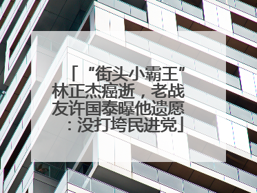 “街头小霸王”林正杰癌逝，老战友许国泰曝他遗愿：没打垮民进党