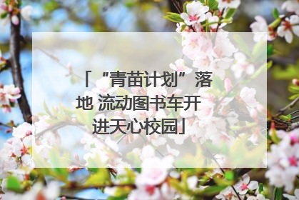 “青苗计划”落地 流动图书车开进天心校园