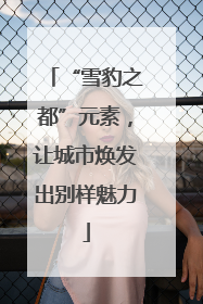 “雪豹之都”元素，让城市焕发出别样魅力