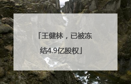 王健林，已被冻结4.9亿股权