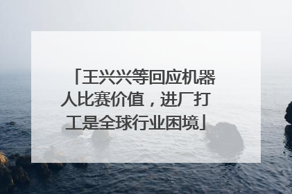王兴兴等回应机器人比赛价值，进厂打工是全球行业困境