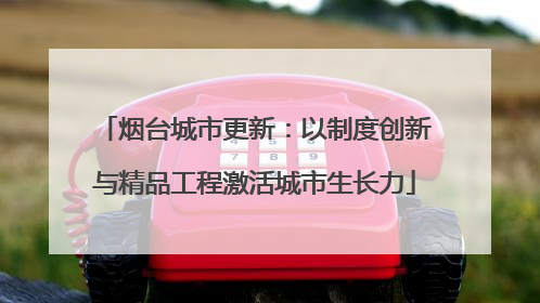 烟台城市更新：以制度创新与精品工程激活城市生长力