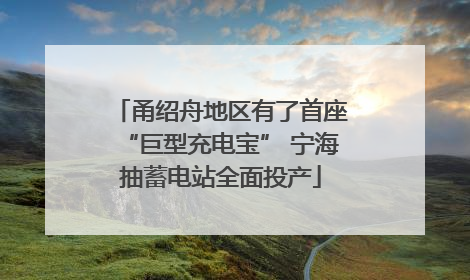 甬绍舟地区有了首座“巨型充电宝” 宁海抽蓄电站全面投产