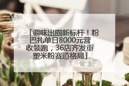 疆味出圈新标杆！粉巴扎单日8000元营收领跑，36店齐发重塑米粉赛道格局