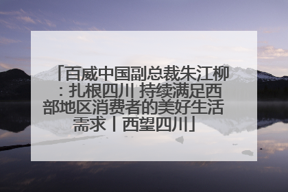 百威中国副总裁朱江柳：扎根四川 持续满足西部地区消费者的美好生活需求丨西望四川