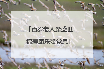 百岁老人逢盛世 福寿康乐赞党恩