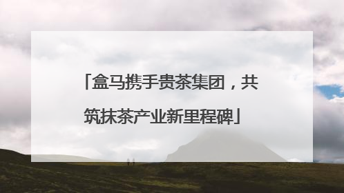 盒马携手贵茶集团，共筑抹茶产业新里程碑