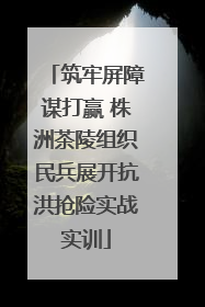筑牢屏障谋打赢 株洲茶陵组织民兵展开抗洪抢险实战实训