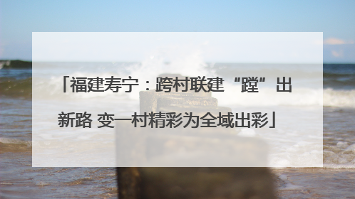 福建寿宁：跨村联建“蹚”出新路 变一村精彩为全域出彩