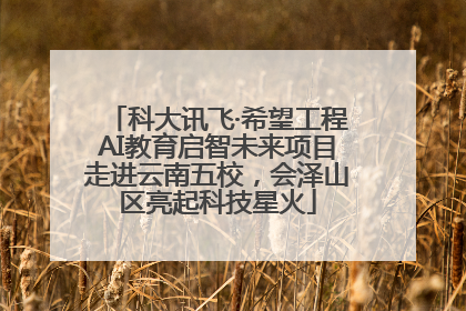 科大讯飞·希望工程AI教育启智未来项目走进云南五校，会泽山区亮起科技星火