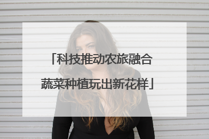 科技推动农旅融合 蔬菜种植玩出新花样