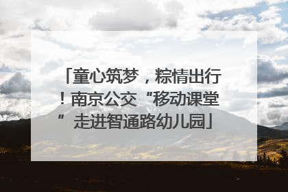 童心筑梦，粽情出行！南京公交“移动课堂”走进智通路幼儿园