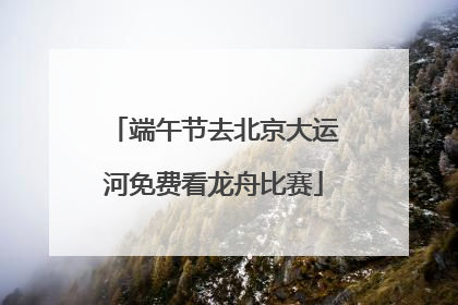 端午节去北京大运河免费看龙舟比赛