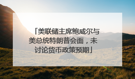 美联储主席鲍威尔与美总统特朗普会面，未讨论货币政策预期