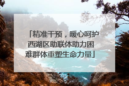精准干预，暖心呵护 西湖区助联体助力困难群体重塑生命力量