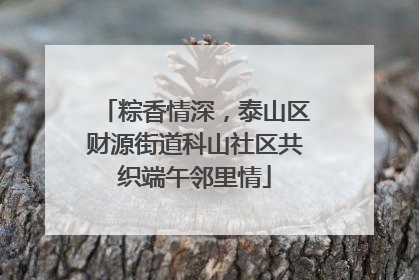 粽香情深，泰山区财源街道科山社区共织端午邻里情