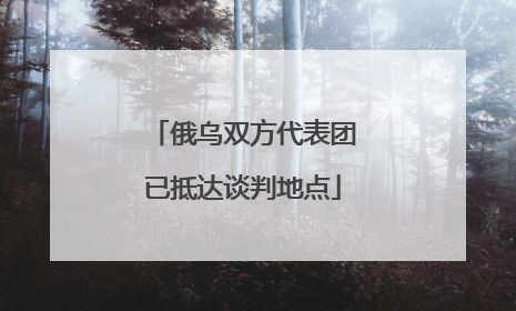 俄乌双方代表团已抵达谈判地点