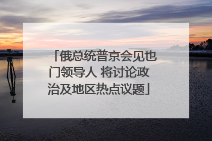 俄总统普京会见也门领导人 将讨论政治及地区热点议题
