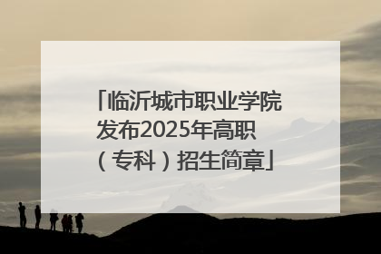 临沂城市职业学院发布2025年高职（专科）招生简章
