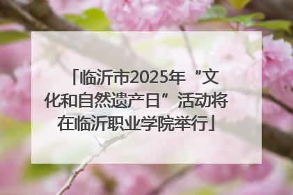 临沂市2025年“文化和自然遗产日”活动将在临沂职业学院举行