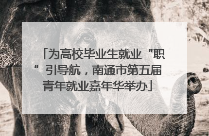 为高校毕业生就业“职”引导航，南通市第五届青年就业嘉年华举办
