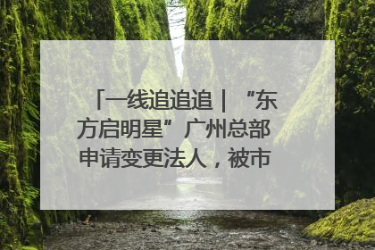 一线追追追｜“东方启明星”广州总部申请变更法人，被市场监管部门限制
