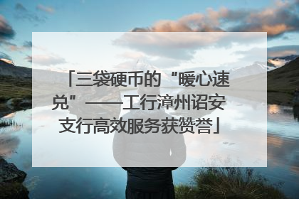 三袋硬币的“暖心速兑”——工行漳州诏安支行高效服务获赞誉