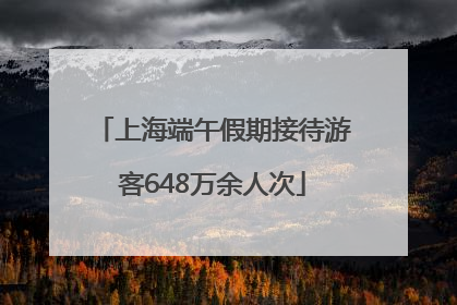 上海端午假期接待游客648万余人次