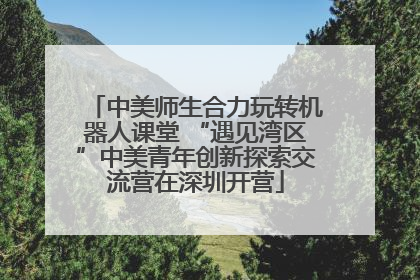 中美师生合力玩转机器人课堂 “遇见湾区”中美青年创新探索交流营在深圳开营