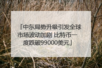 中东局势升级引发全球市场波动加剧 比特币一度跌破99000美元