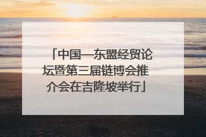 中国—东盟经贸论坛暨第三届链博会推介会在吉隆坡举行