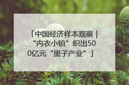 中国经济样本观察｜“内衣小镇”织出500亿元“里子产业”