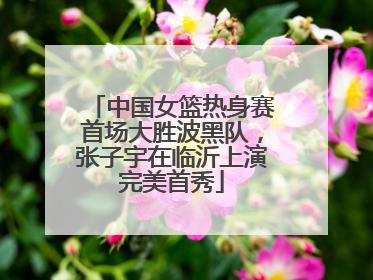 中国女篮热身赛首场大胜波黑队，张子宇在临沂上演完美首秀