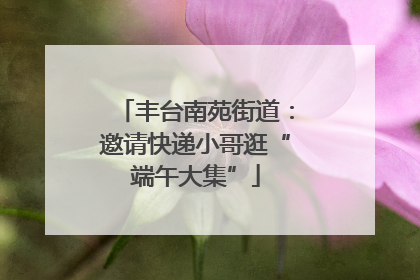 丰台南苑街道：邀请快递小哥逛“端午大集”