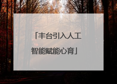 丰台引入人工智能赋能心育