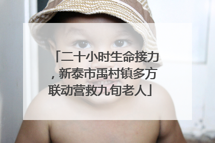 二十小时生命接力，新泰市禹村镇多方联动营救九旬老人