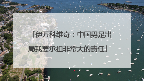 伊万科维奇：中国男足出局我要承担非常大的责任