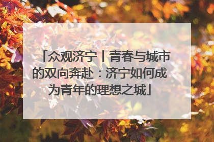 众观济宁丨青春与城市的双向奔赴：济宁如何成为青年的理想之城