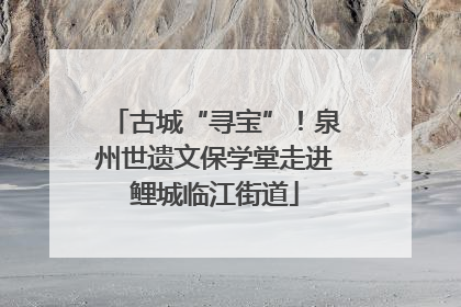 古城“寻宝”！泉州世遗文保学堂走进鲤城临江街道