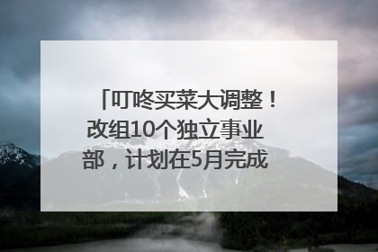 叮咚买菜大调整！改组10个独立事业部，计划在5月完成App端全面改版