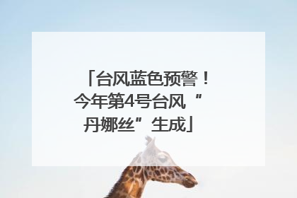 台风蓝色预警！今年第4号台风“丹娜丝”生成