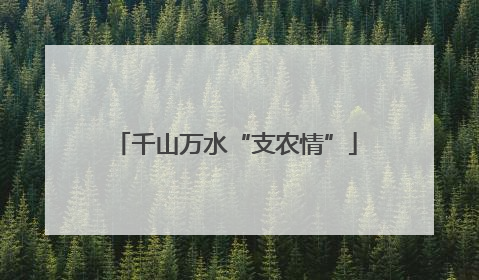 千山万水“支农情”